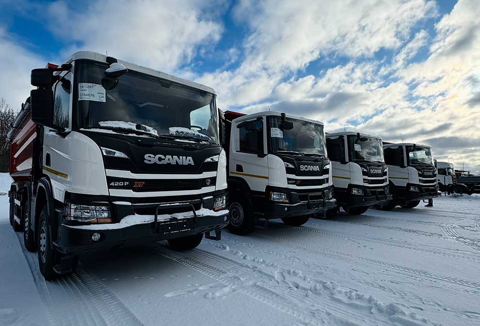"Оновлення автопарку Експрес Техбуд: 5 нових Scania для масштабних проєктіве